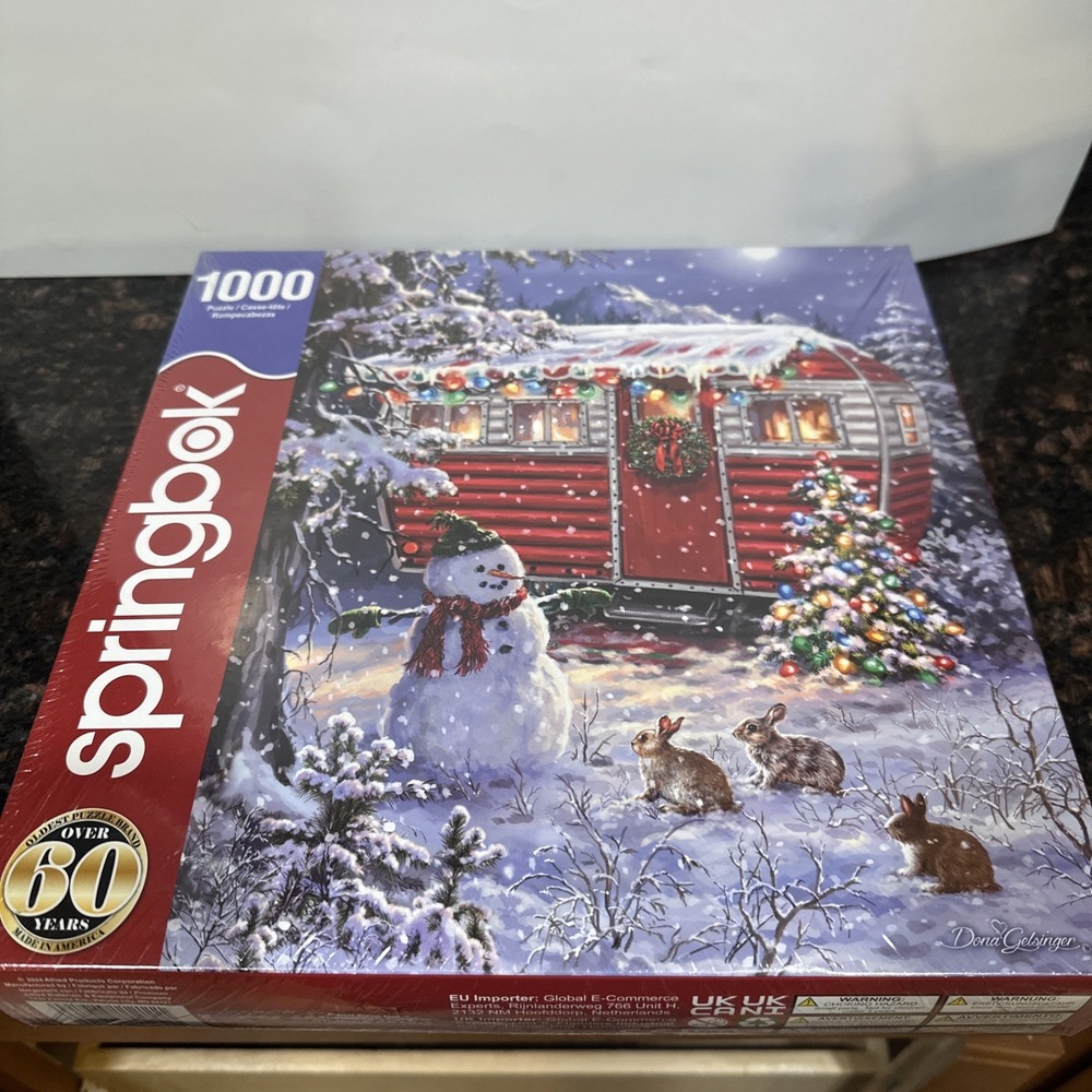 SEALED NOS Vintage Springbok "Snowy Retreat" Jigsaw Puzzle 1000 pcs